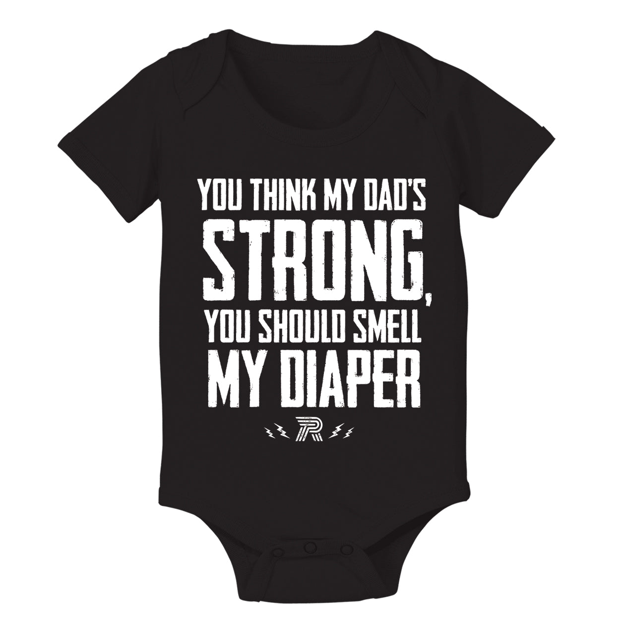 Dad Stronger My Diaper - Thor Gym - Baby Onesie