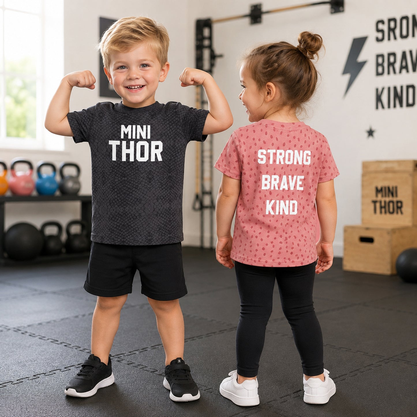 MINI THOR - Strong Brave Kind - Toddler Tee
