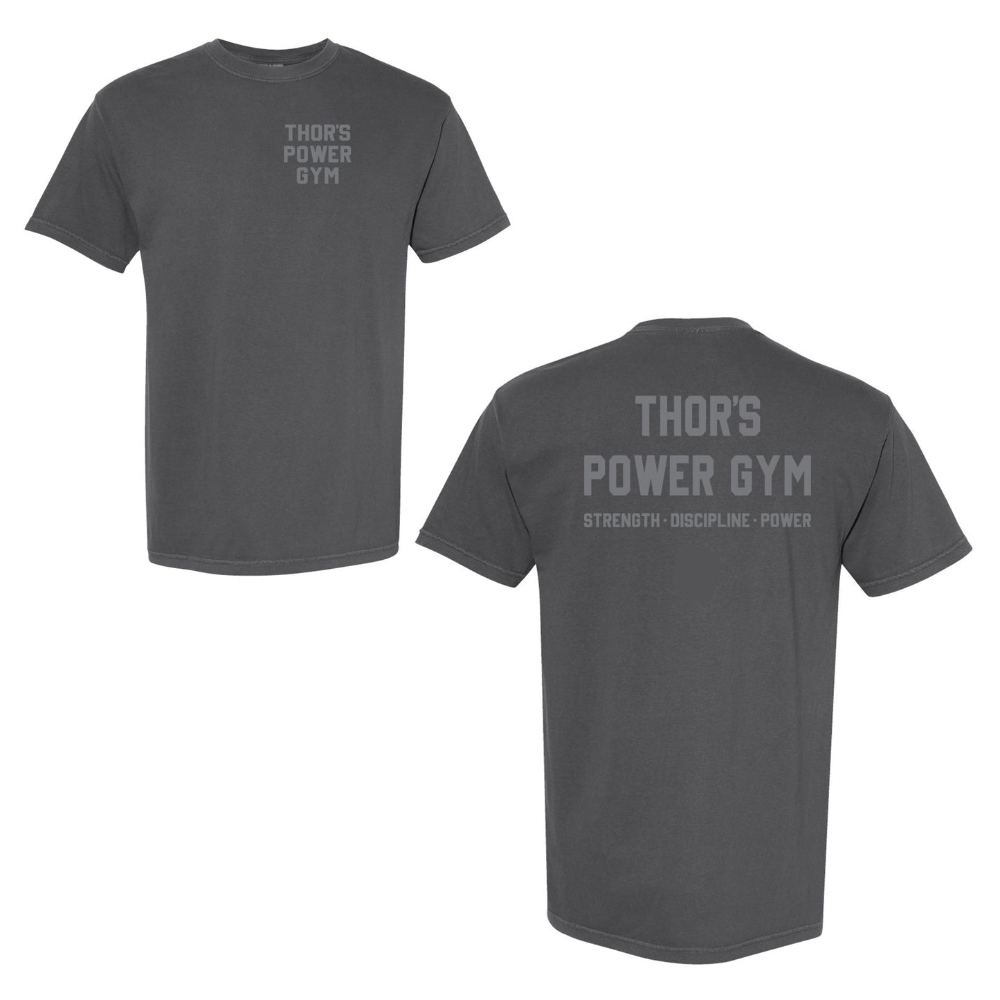 THOR'S Power Gym - on back - Heavyweight T-shirt