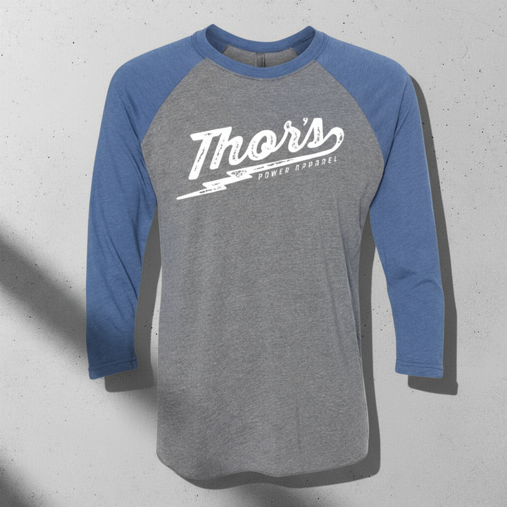 Thor's Gym - Lightning Logo - Unisex Blend Raglan