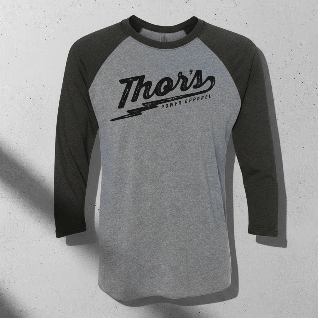 Thor's Gym - Lightning Logo - Unisex Blend Raglan
