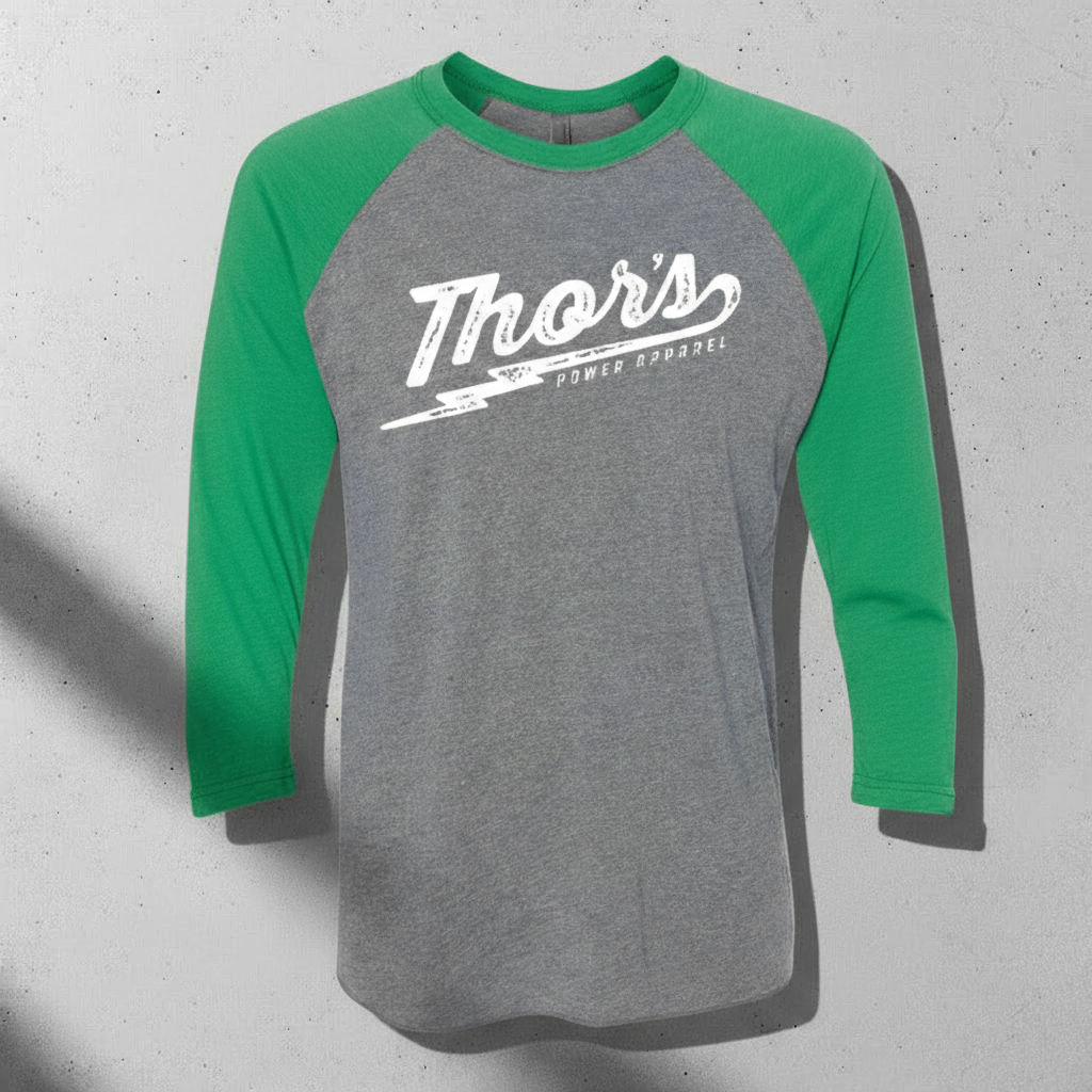 Thor's Gym - Lightning Logo - Unisex Blend Raglan