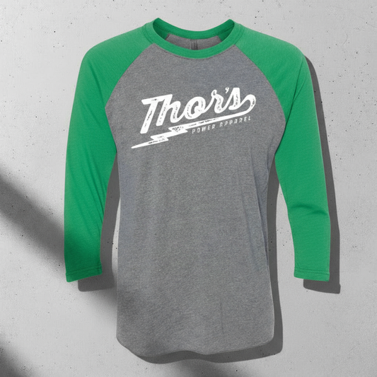 Thor's Gym - Lightning Logo - Unisex Blend Raglan