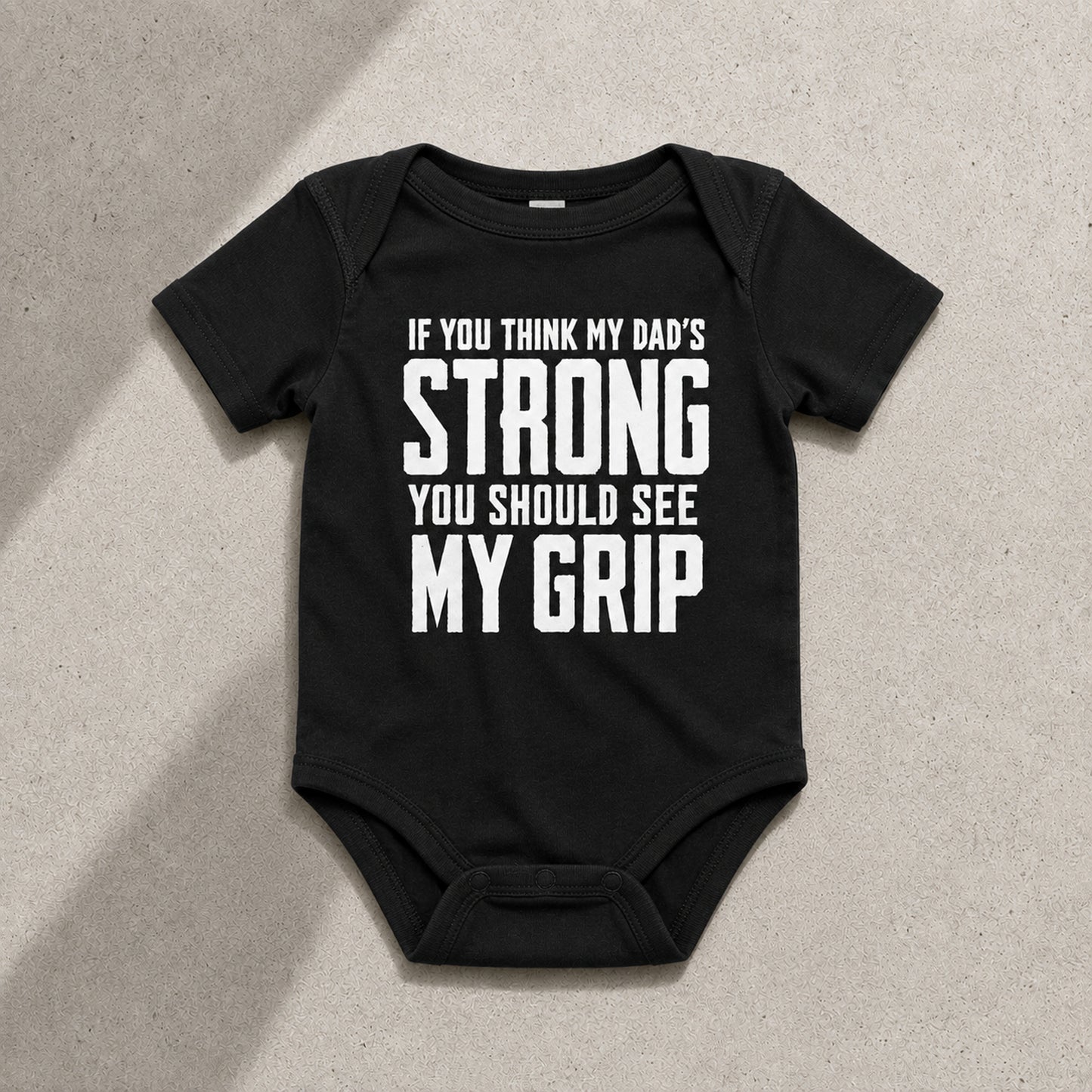 Dad Stronger My Grip - Thor Gym - Baby Onesie