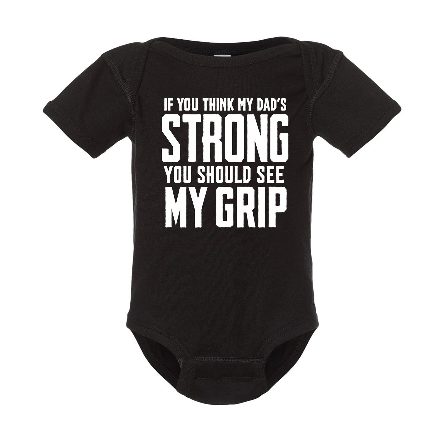 Dad Stronger My Grip - Thor Gym - Baby Onesie